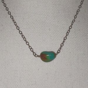 Turquoise and silver necklace